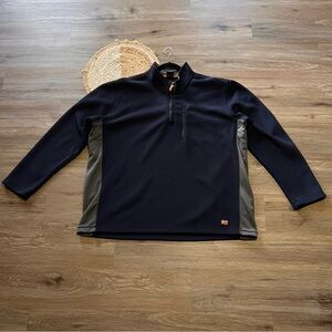 TIMBERLAND PRO Studwall 1/4 Zip Textured Fleece Top Retail $70